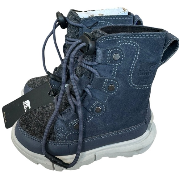 Sorel Kid's Explorer Lace Waterproof Snow Boots Girls Boys 8 - Picture 2 of 7